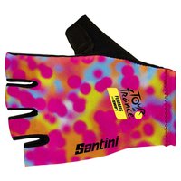 Santini Rotterdam Tour De France Femme Avec Zwift Official 2024 Kurz Handschuhe
