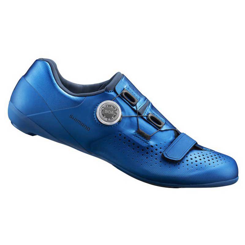 blue road bike shoes
