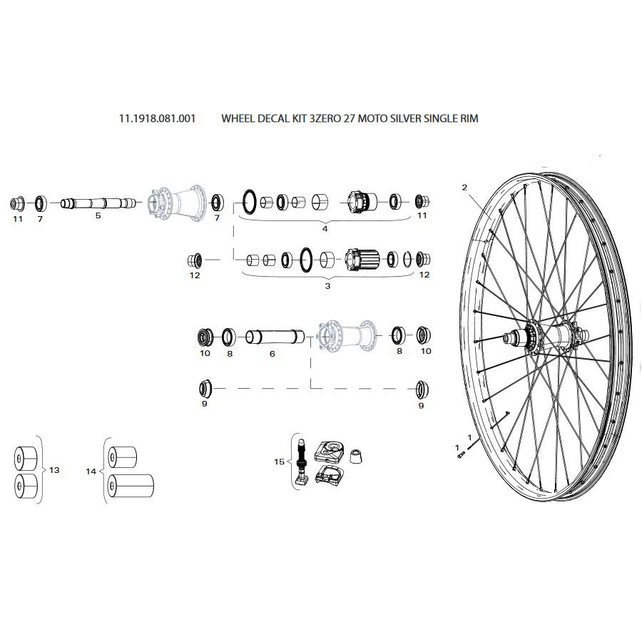 SRAM S60 RIM DECAL SET  FOR TWO WHEELS 