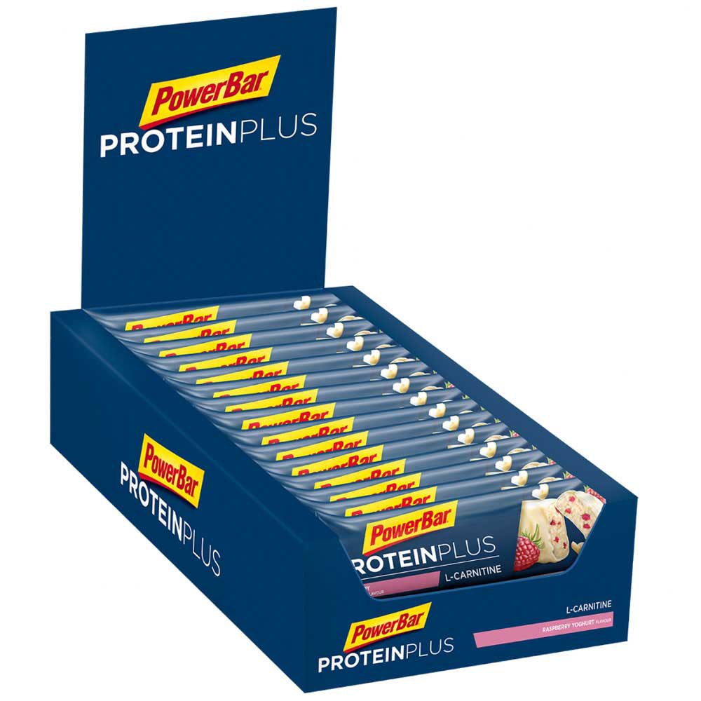Powerbar 단백질 플러스 L-카르니틴 단위 라즈베리 및 요구르트 에너지 바 상자 35g 30%