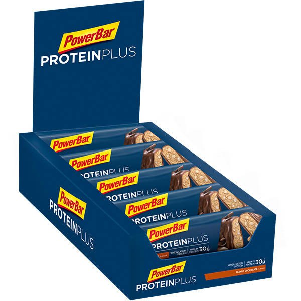 Powerbar Protein Plus 33% 90g 10 Einheiten Erdnuss Und Schokolade Energie Riegel Kasten