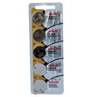 Maxell Lithium-Knopfzellenbatterie Cr2016 3V Pack 5 Batterien
