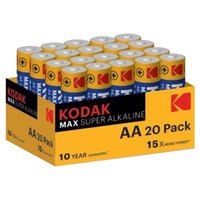 Kodak Pilas Alcalinas Max AA LR6 20 Unidades