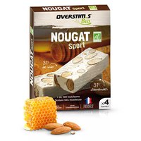 Overstims Caixa Barras Energéticas Nougat BIO Almond Honey 4 Unidades