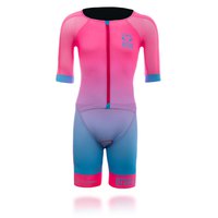 Otso Combinaison Triathlon Manche Courte Fluo Pink & Light Blue